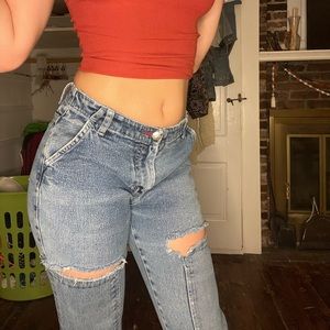 🔥RARE ONE OF A KIND VINTAGE FUBU RIPPED DENIM 🔥